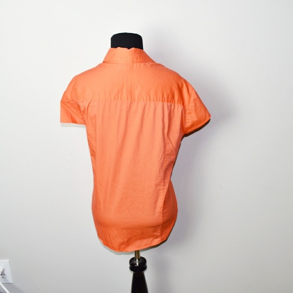 Adorable Orange Button Down Shirt - Picture 2 of 2
